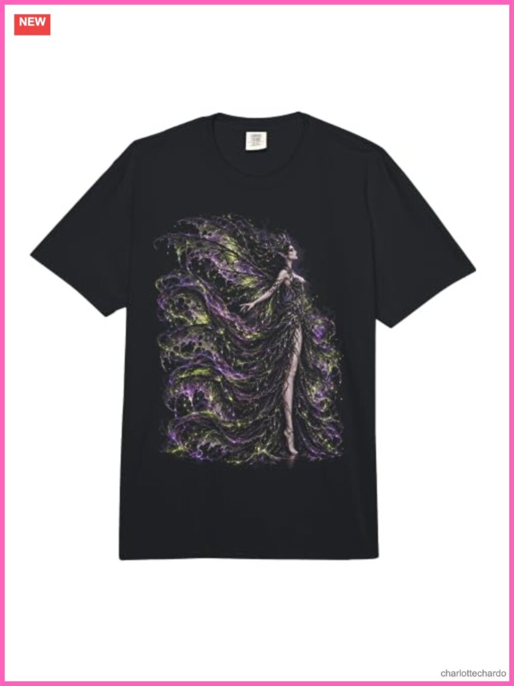 Comfort Colors Adult Heavyweight Tee Dark Fairy Dancer Halloween Art